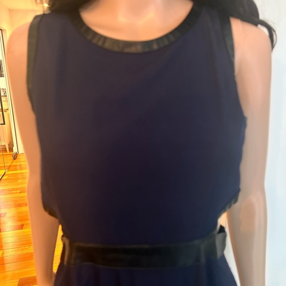 Twik Blue Sleeveless Fit and Flare Mini Dress with cutout details on sides - Picture 6 of 10